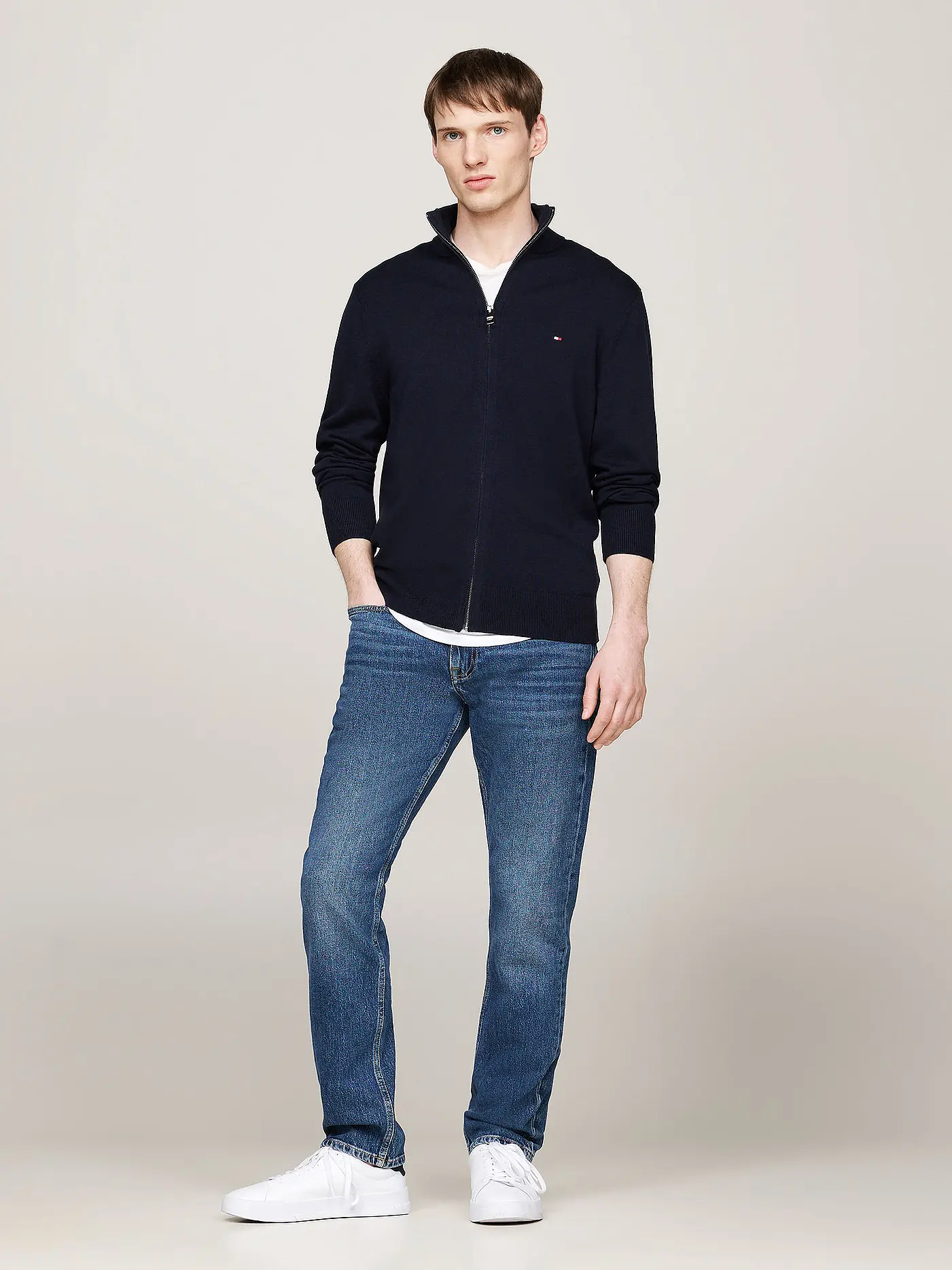 TOMMY HILFIGER | Sweatjacke | blau